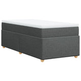 Sommier à lattes de lit avec matelas Gris foncé 80x200 cm Tissu