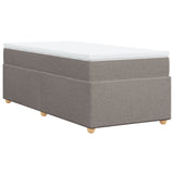 Sommier à lattes de lit avec matelas Taupe 80x200 cm Tissu