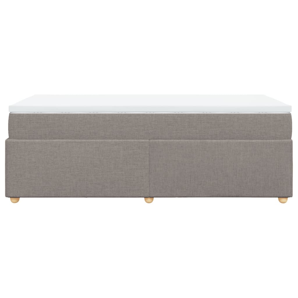 Sommier à lattes de lit avec matelas Taupe 80x200 cm Tissu