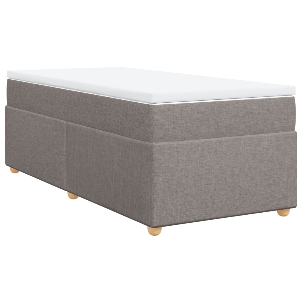 Sommier à lattes de lit avec matelas Taupe 80x200 cm Tissu