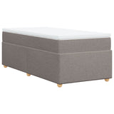 Sommier à lattes de lit avec matelas Taupe 90x190 cm Tissu