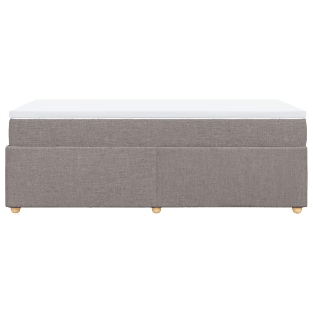 Sommier à lattes de lit avec matelas Taupe 90x190 cm Tissu