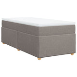 Sommier à lattes de lit avec matelas Taupe 90x190 cm Tissu