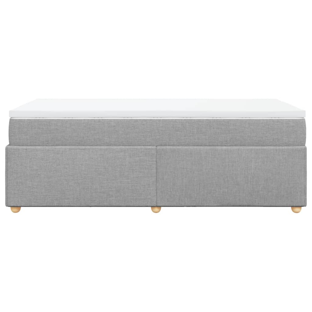 Sommier à lattes de lit avec matelas Gris clair 90x200 cm Tissu