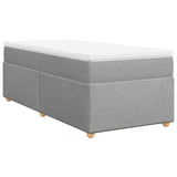 Sommier à lattes de lit avec matelas Gris clair 90x200 cm Tissu