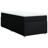 Sommier à lattes de lit avec matelas Noir 90x200 cm Tissu