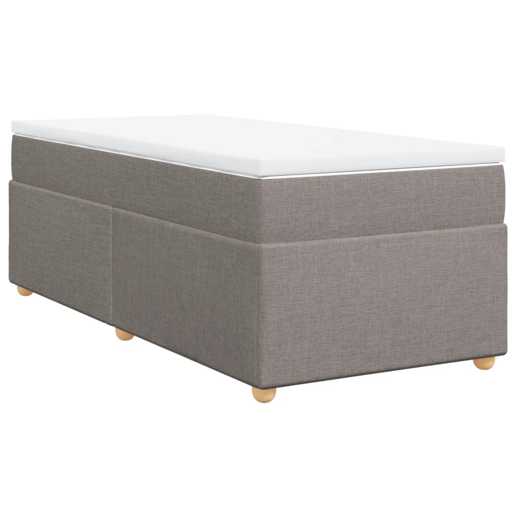 Sommier à lattes de lit avec matelas Taupe 90x200 cm Tissu