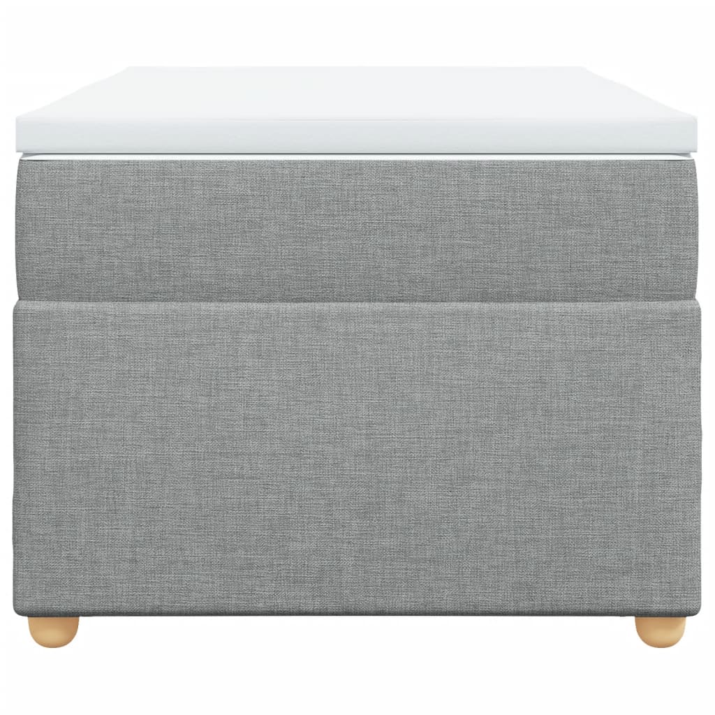 Sommier à lattes de lit avec matelas Gris clair 100x200cm Tissu