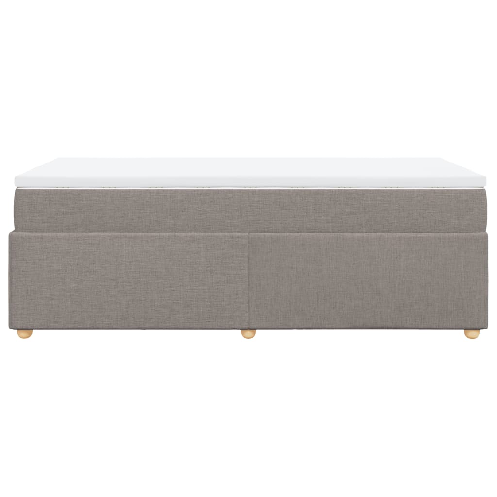 Sommier à lattes de lit avec matelas Taupe 100x200 cm Tissu