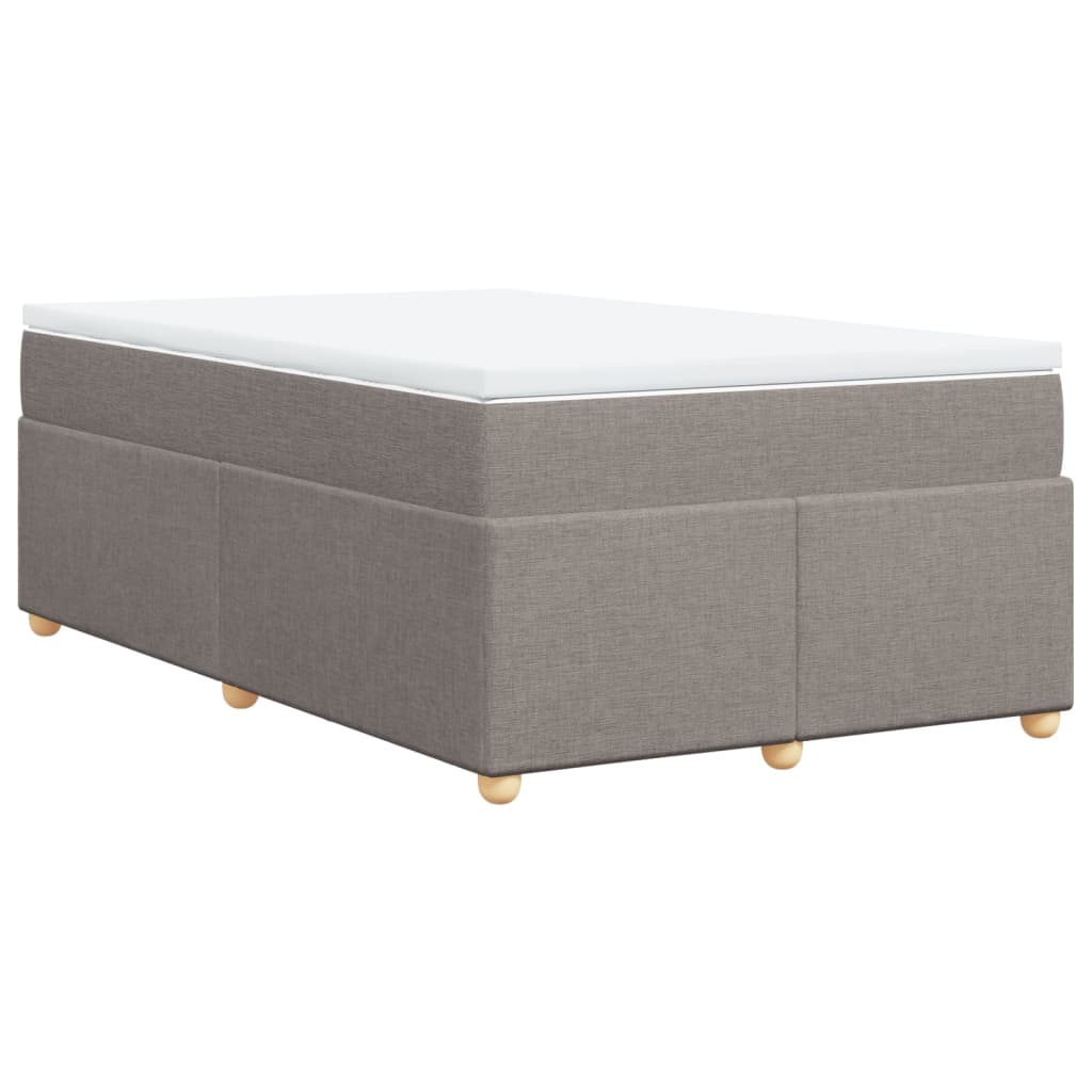 Sommier à lattes de lit avec matelas taupe 120x190 cm tissu