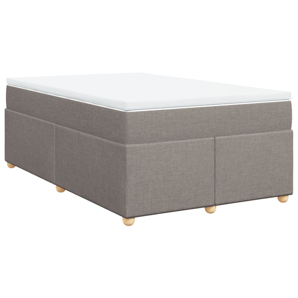 Sommier à lattes de lit avec matelas taupe 120x190 cm tissu