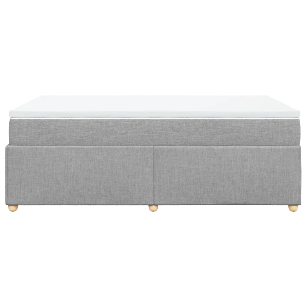 Sommier à lattes de lit avec matelas Gris clair 120x200cm Tissu