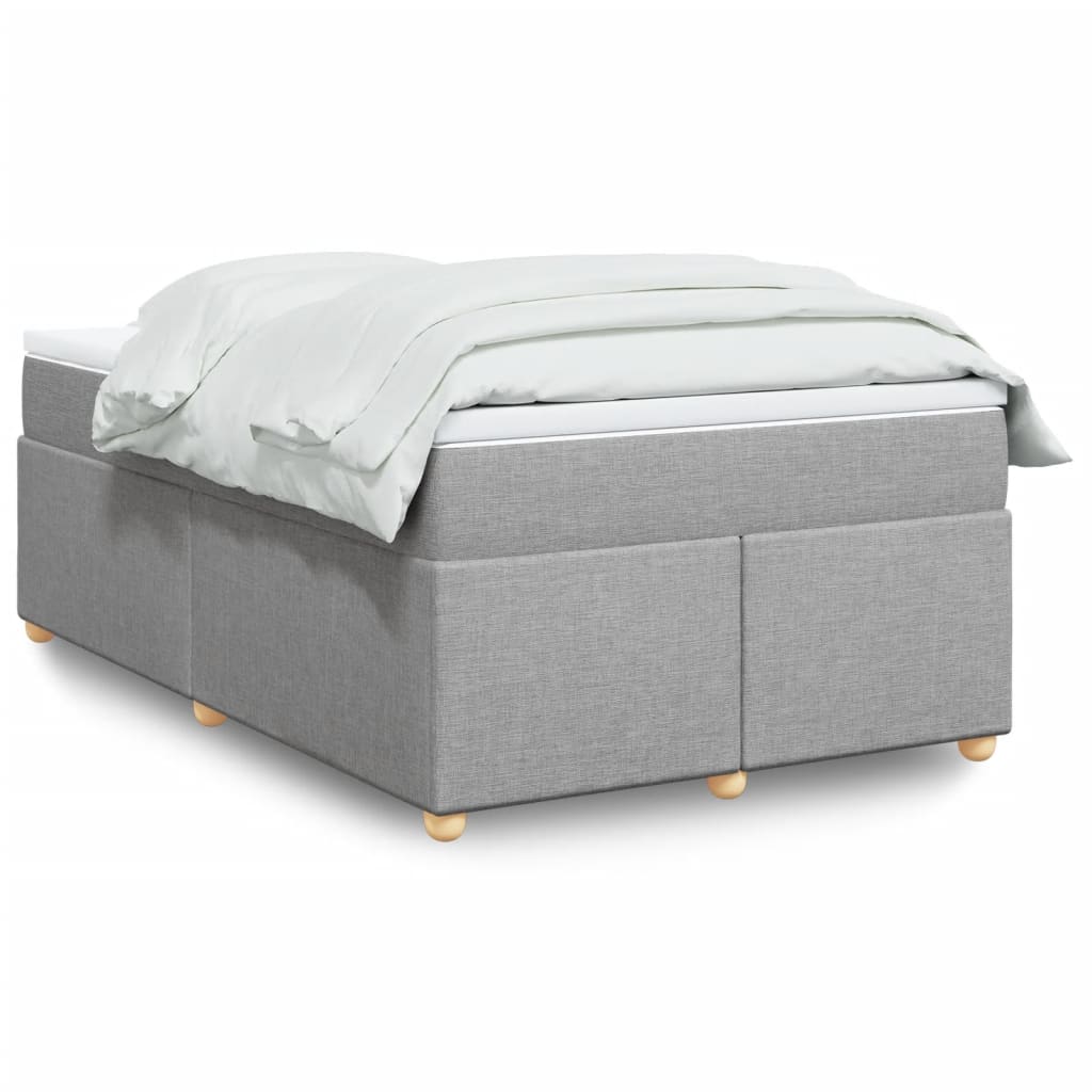 Sommier à lattes de lit avec matelas Gris clair 120x200cm Tissu