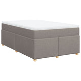 Sommier à lattes de lit avec matelas Taupe 120x200 cm Tissu