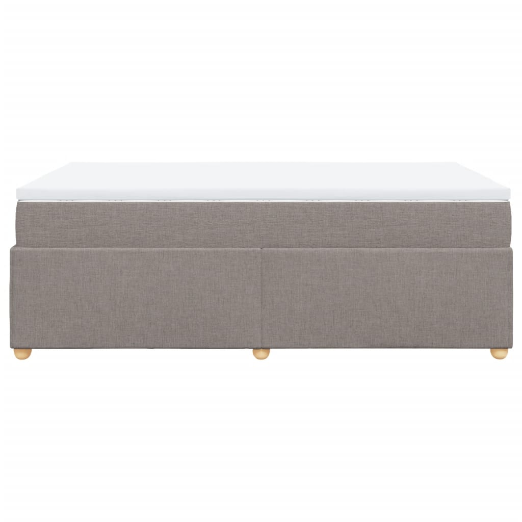 Sommier à lattes de lit avec matelas Taupe 120x200 cm Tissu