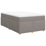 Sommier à lattes de lit avec matelas Taupe 120x200 cm Tissu