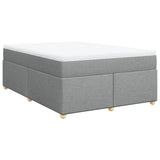 Sommier à lattes de lit avec matelas Gris clair 140x190cm Tissu