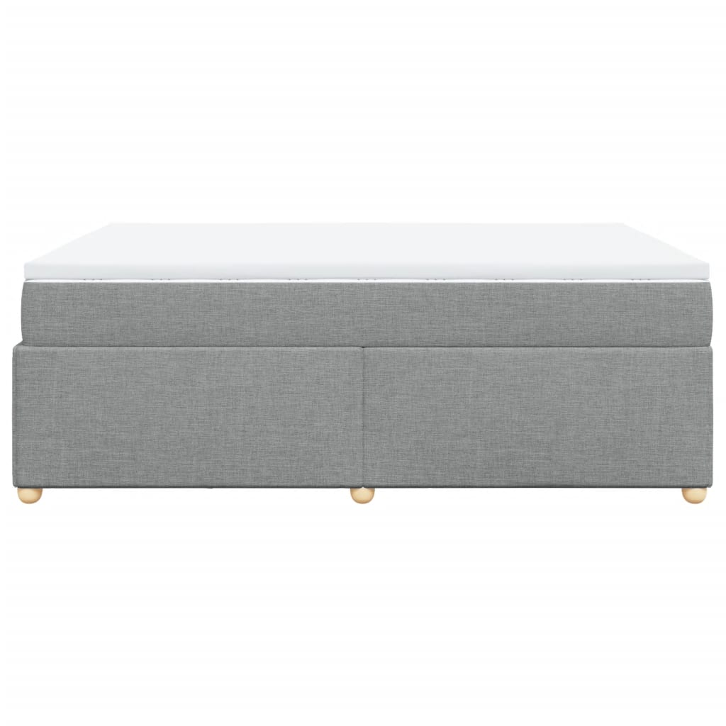 Sommier à lattes de lit avec matelas Gris clair 140x190cm Tissu