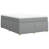 Sommier à lattes de lit avec matelas Gris clair 160x200cm Tissu