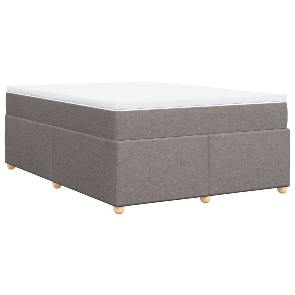 Sommier à lattes de lit avec matelas Taupe 160x200 cm Tissu