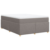 Sommier à lattes de lit avec matelas Taupe 160x200 cm Tissu