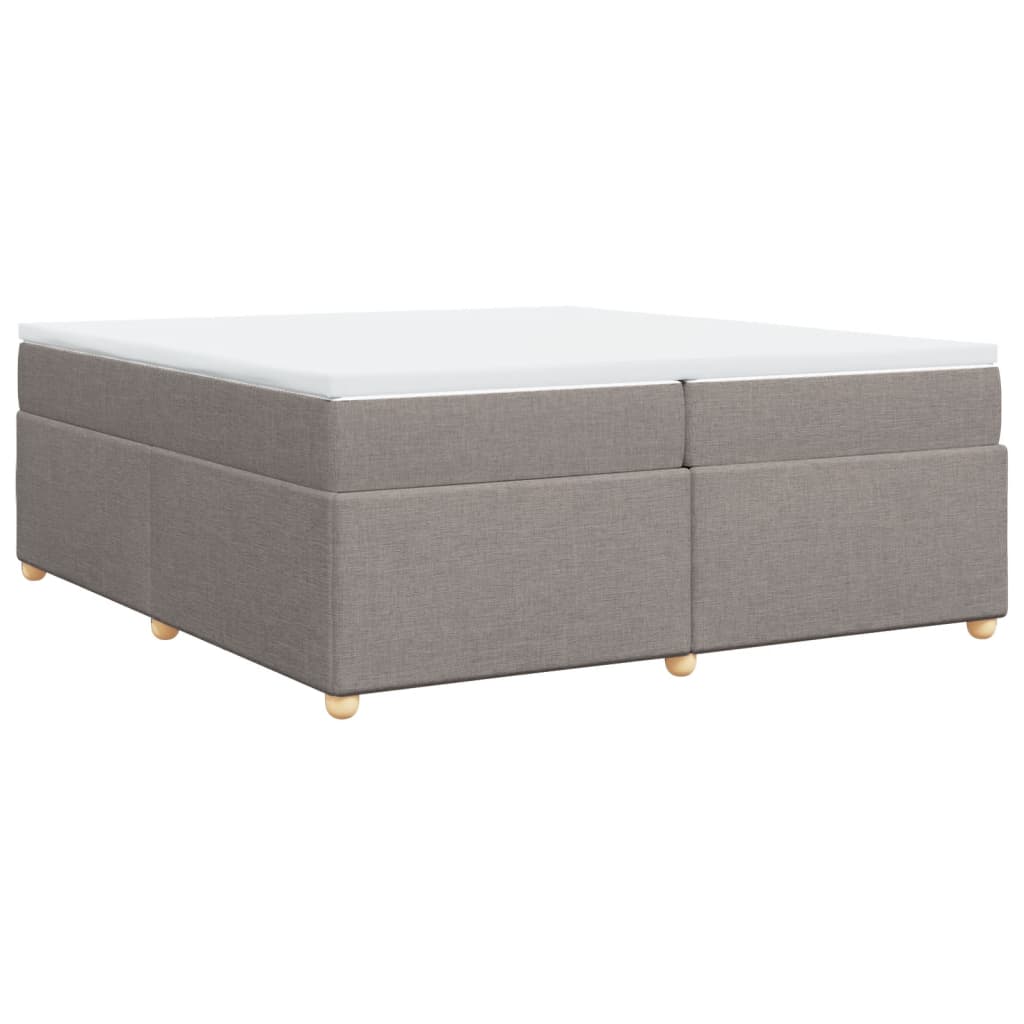 Sommier à lattes de lit avec matelas Taupe 200x200 cm Tissu