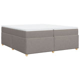 Sommier à lattes de lit avec matelas Taupe 200x200 cm Tissu