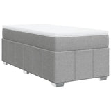 Sommier à lattes de lit avec matelas gris clair 80x200 cm tissu