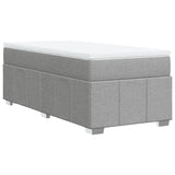 Sommier à lattes de lit avec matelas gris clair 80x200 cm tissu