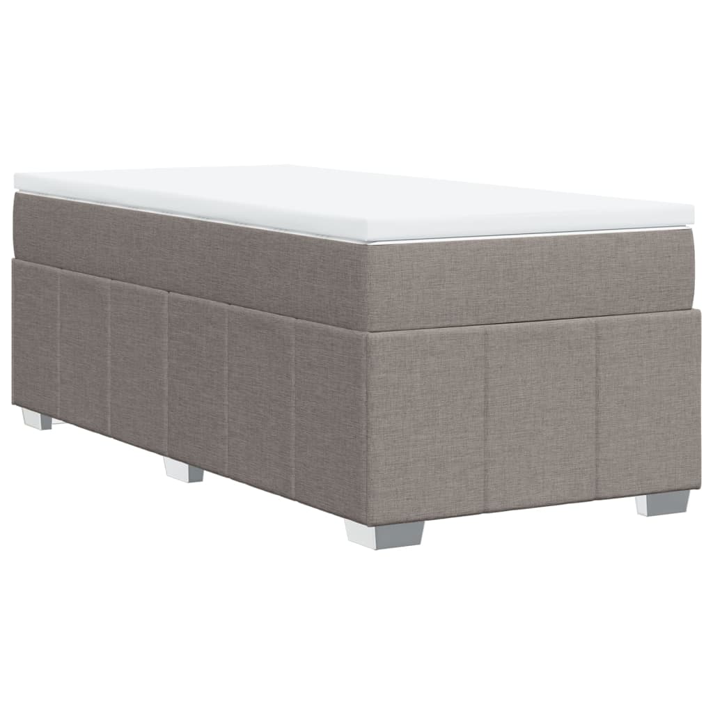 Sommier à lattes de lit avec matelas Taupe 80x200 cm Tissu