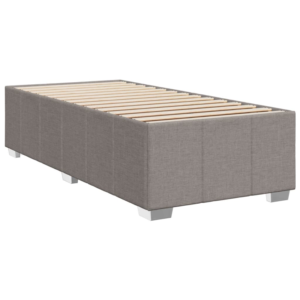 Sommier à lattes de lit avec matelas Taupe 90x190 cm Tissu