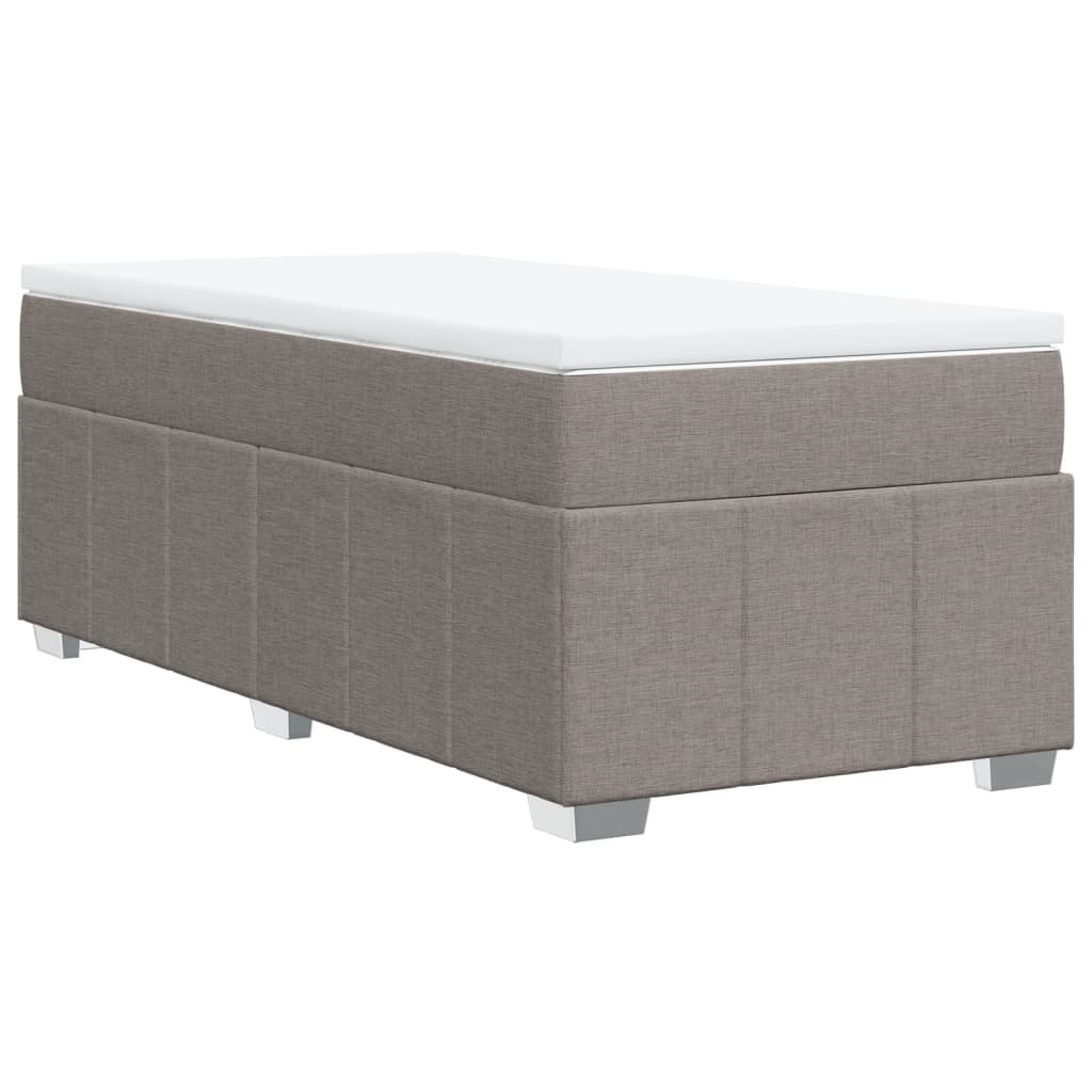 Sommier à lattes de lit avec matelas Taupe 90x190 cm Tissu