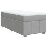 Sommier à lattes de lit avec matelas Gris clair 90x200 cm Tissu