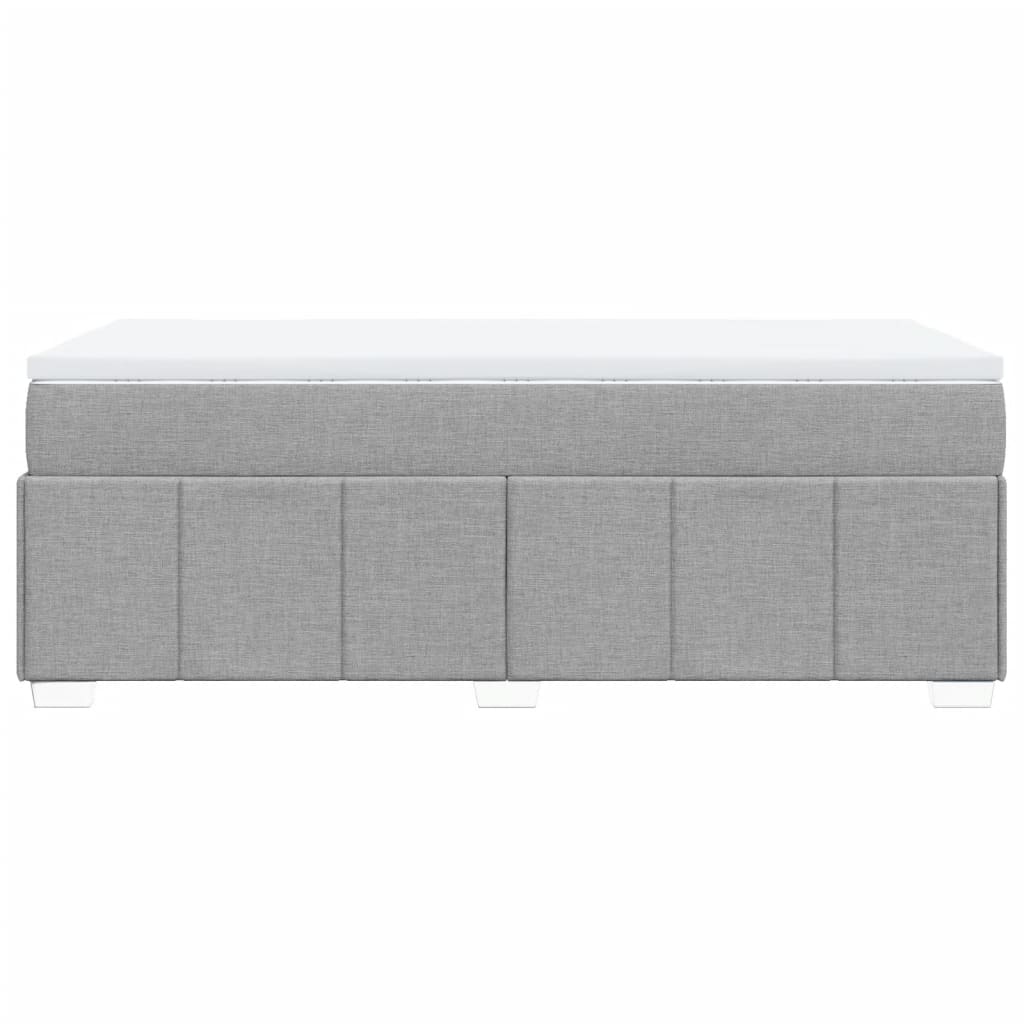 Sommier à lattes de lit avec matelas Gris clair 90x200 cm Tissu