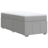 Sommier à lattes de lit avec matelas Gris clair 90x200 cm Tissu