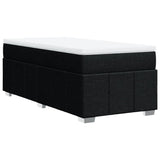 Sommier à lattes de lit avec matelas Noir 90x200 cm Tissu