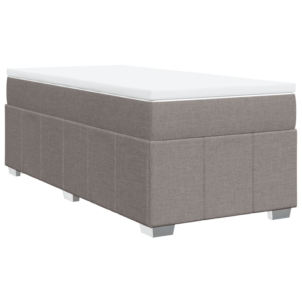 Sommier à lattes de lit avec matelas Taupe 90x200 cm Tissu