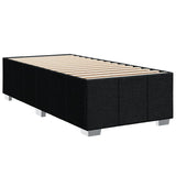 Sommier à lattes de lit avec matelas Noir 100x200 cm Tissu