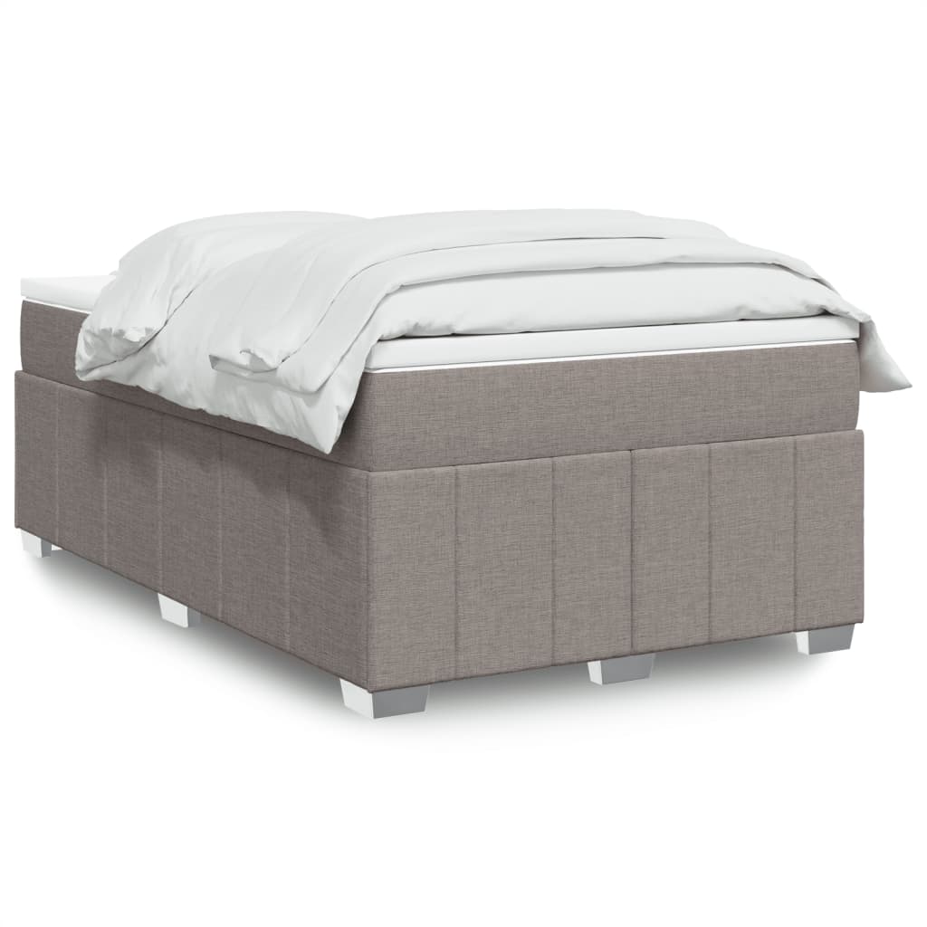 Sommier à lattes de lit avec matelas taupe 120x190 cm tissu