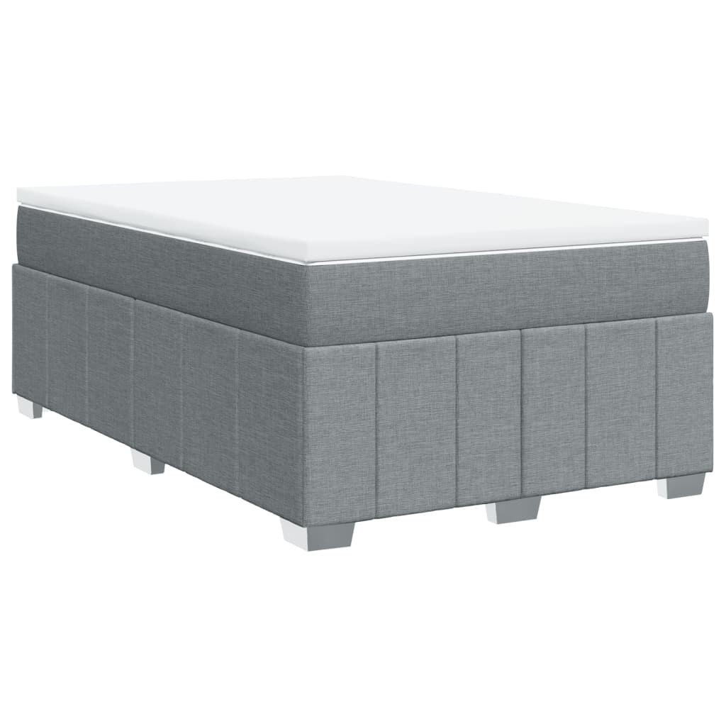 Sommier à lattes de lit avec matelas Gris clair 120x200cm Tissu