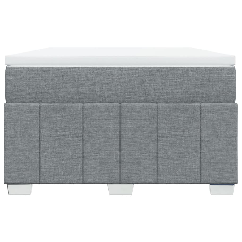 Sommier à lattes de lit avec matelas Gris clair 120x200cm Tissu