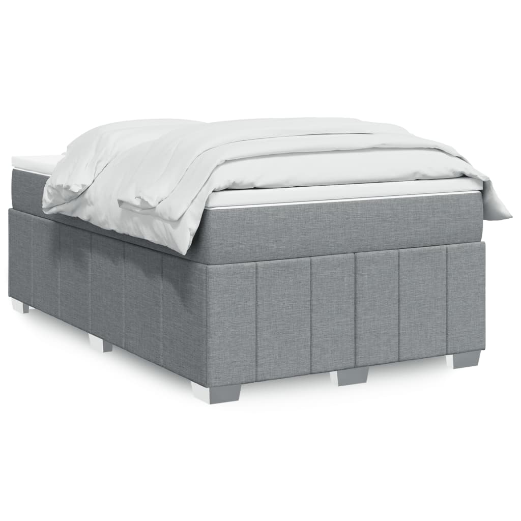 Sommier à lattes de lit avec matelas Gris clair 120x200cm Tissu