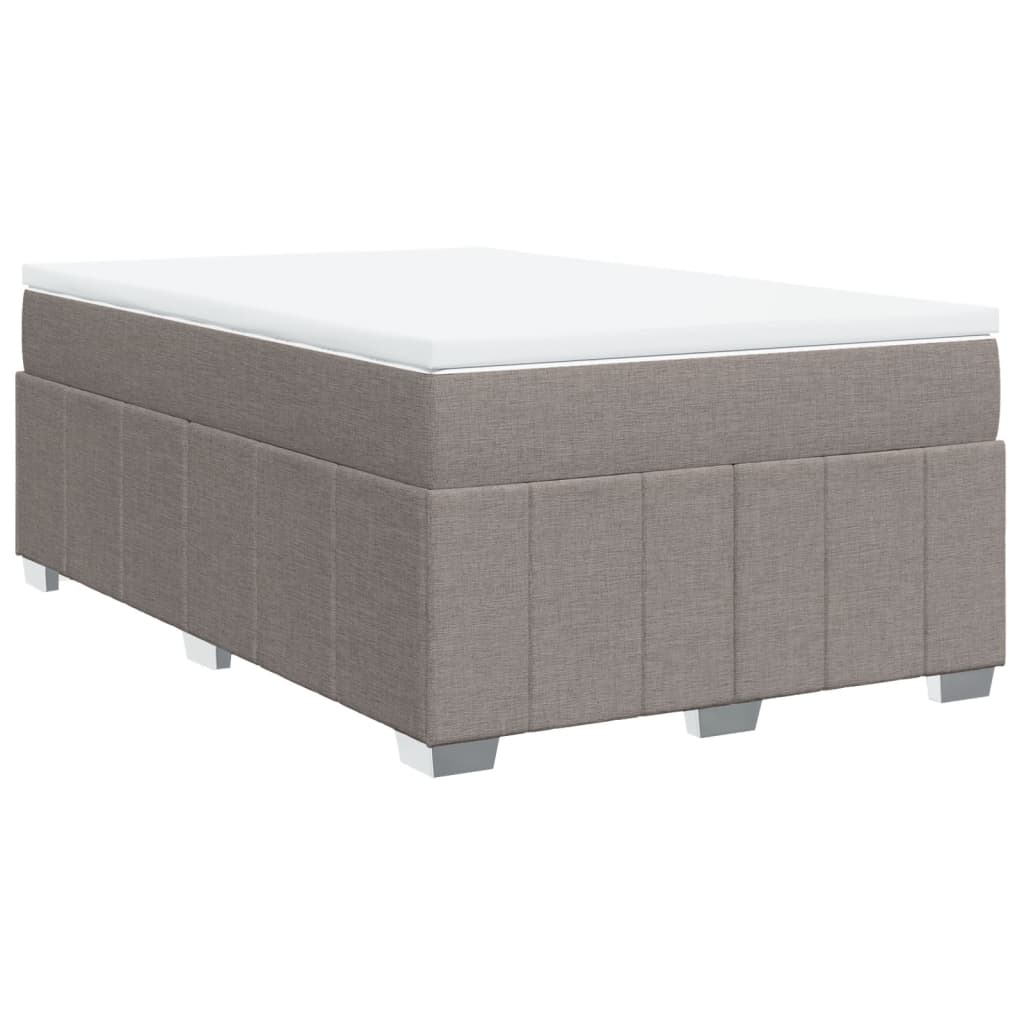 Sommier à lattes de lit avec matelas Taupe 120x200 cm Tissu