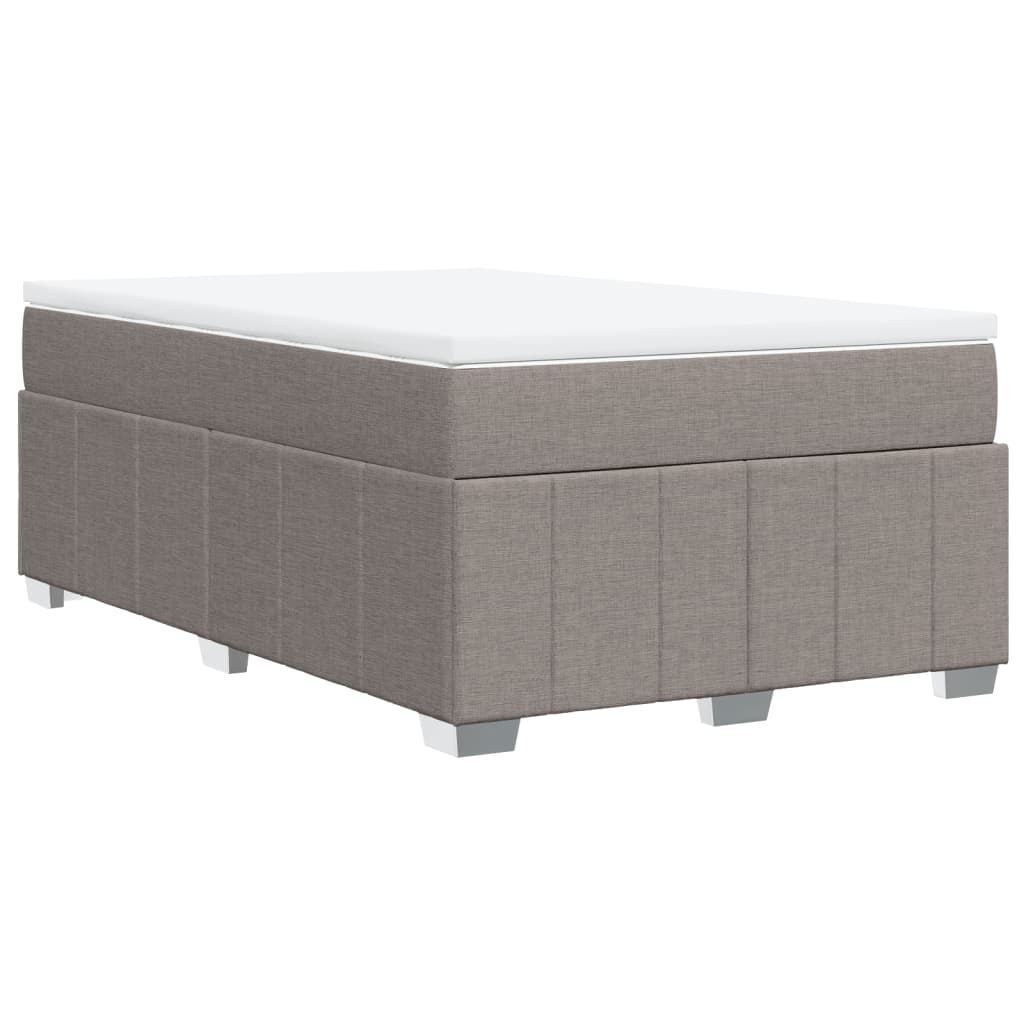 Sommier à lattes de lit avec matelas Taupe 120x200 cm Tissu