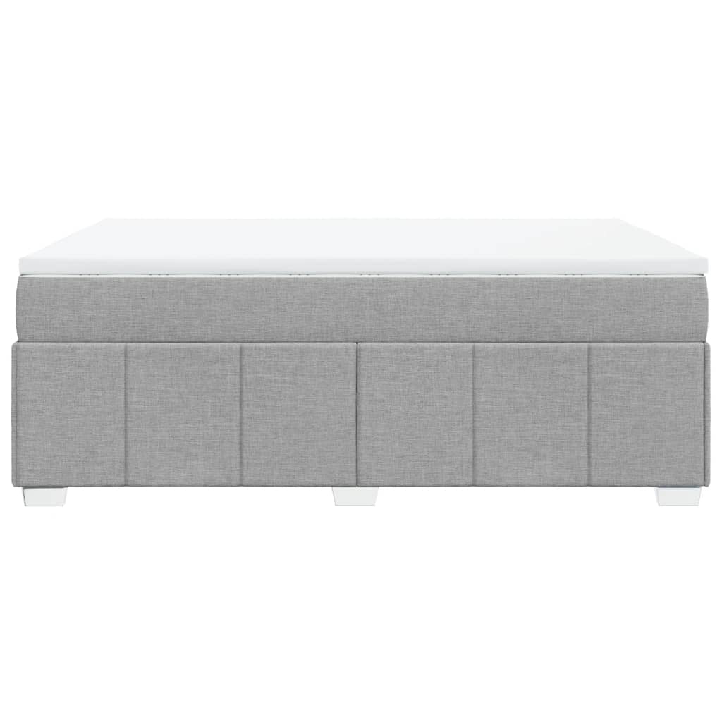 Sommier à lattes de lit avec matelas Gris clair 140x190cm Tissu