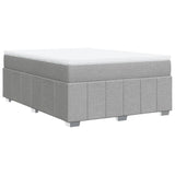 Sommier à lattes de lit avec matelas Gris clair 140x190cm Tissu