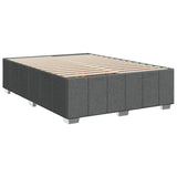 Sommier à lattes de lit avec matelas Gris foncé 140x190cm Tissu