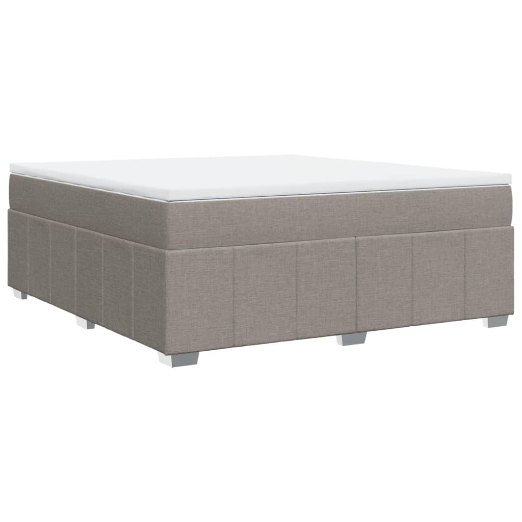 Sommier à lattes de lit avec matelas Taupe 180x200 cm Tissu