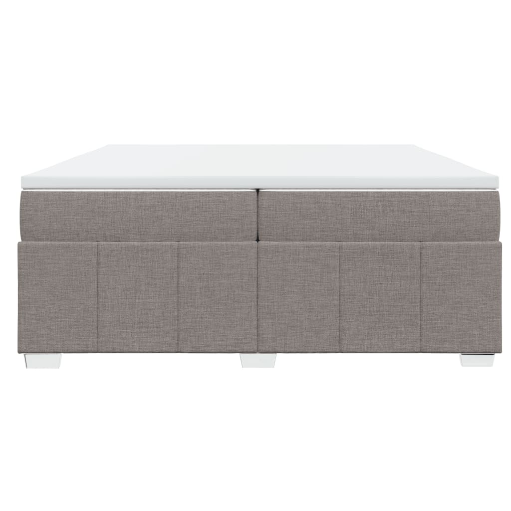 Sommier à lattes de lit avec matelas Taupe 200x200 cm Tissu