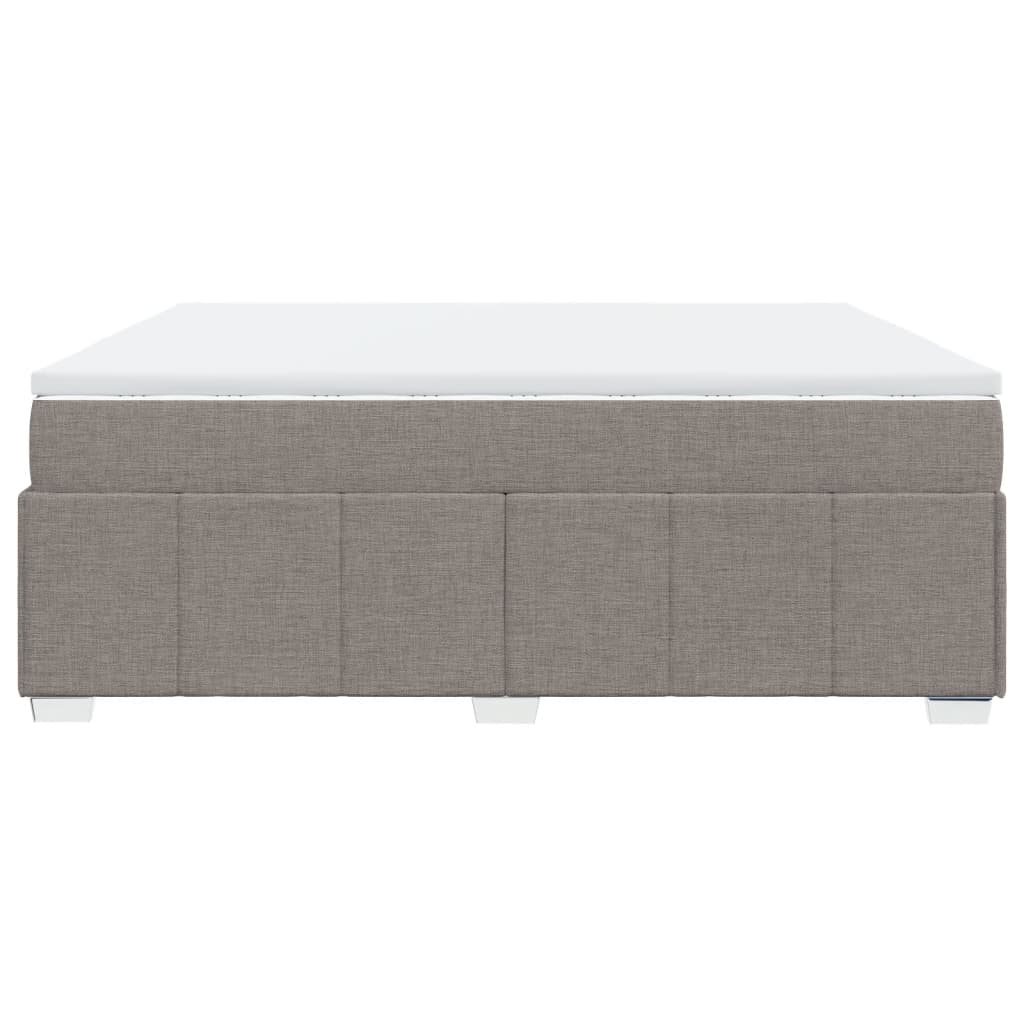 Sommier à lattes de lit avec matelas Taupe 200x200 cm Tissu